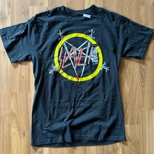 NWT Slayer Double Sided Graphic Tee Size Medium Black T-Shirt Hot Topic 🖤🆕